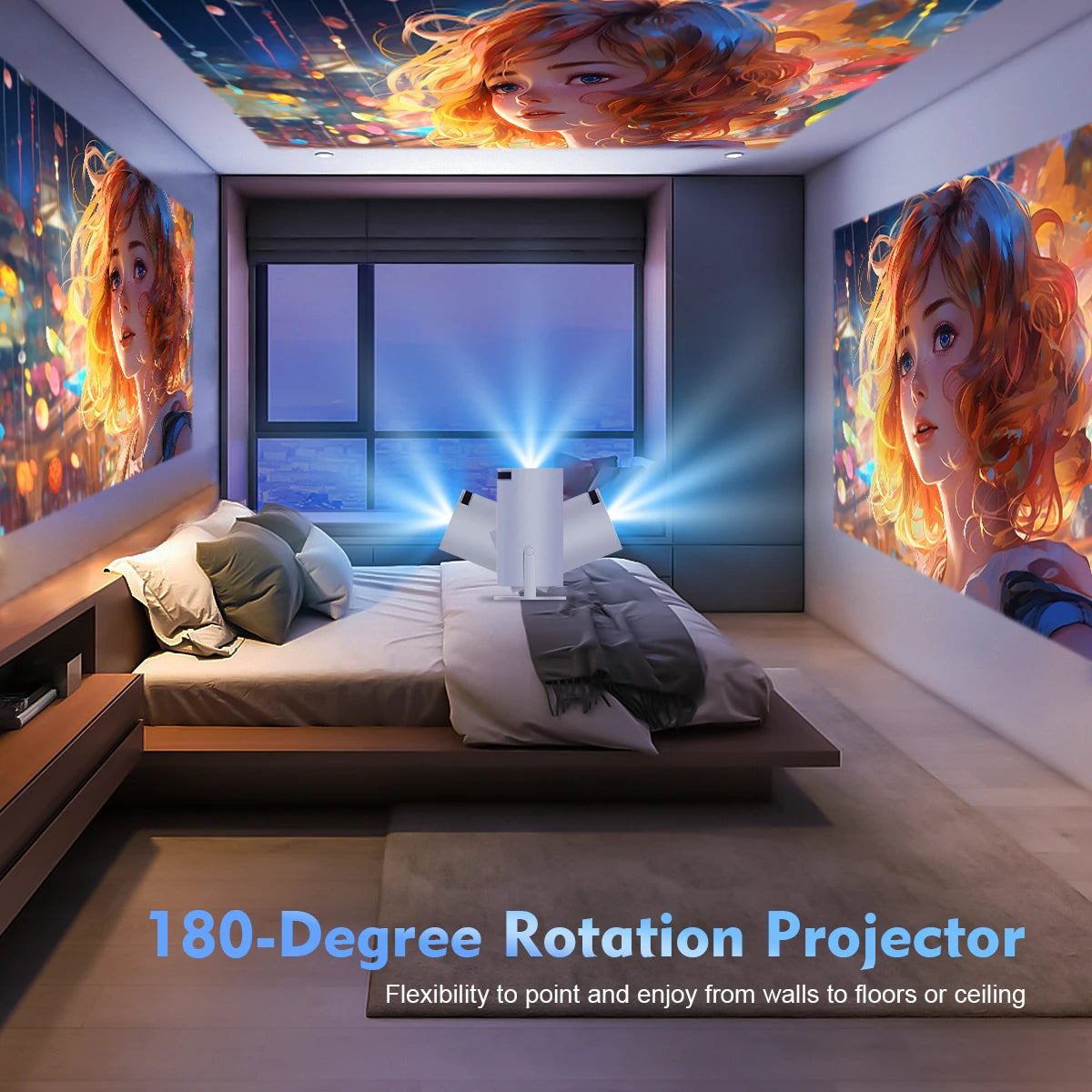 Smart Mini Projector – 4K Portable Home Theater